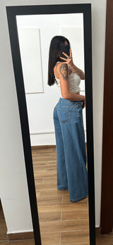 Denim wide leg boxer