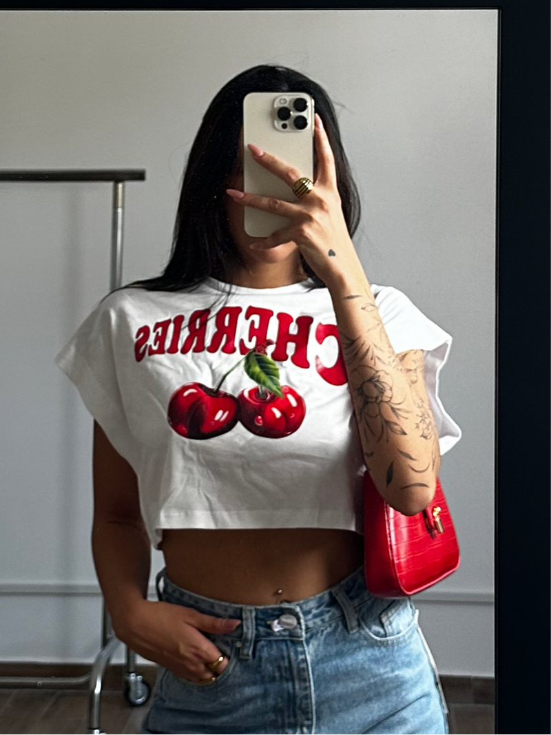 T-Shirt crop cherry