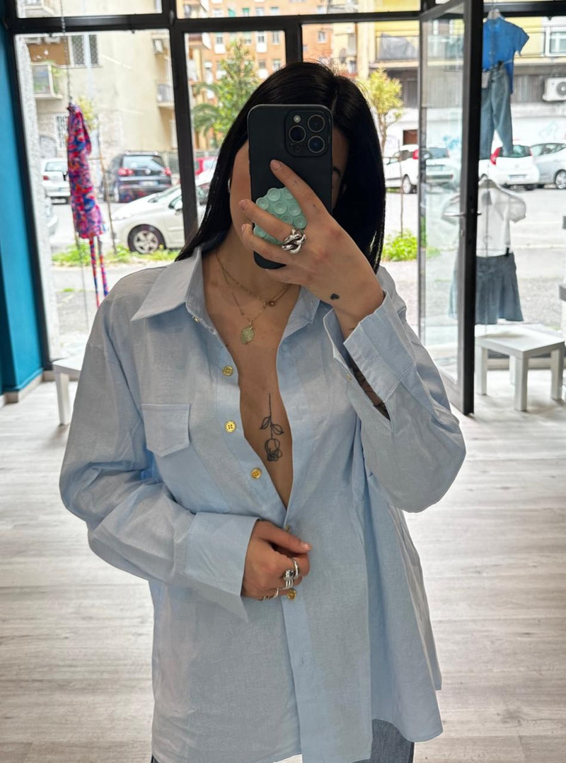 camicia Mae azzurra